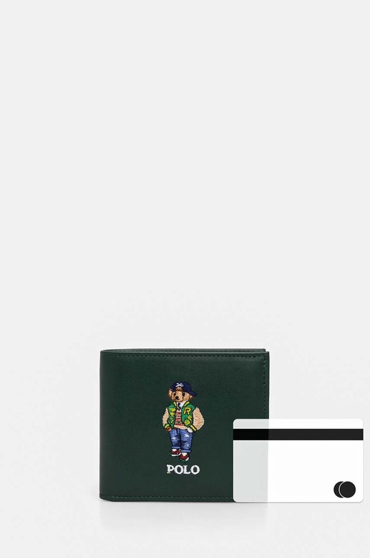 Δερμάτινο πορτοφόλι Polo Ralph Lauren 405952104 πράσινο
