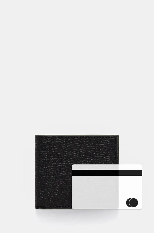 Шкіряний гаманець Barbour MLG0021 чорний