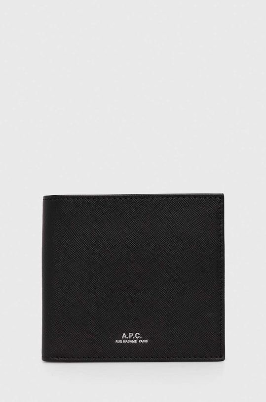 Kožni novčanik A.P.C. new portefeuille london bez uzorka crna PXBJQ.H63340