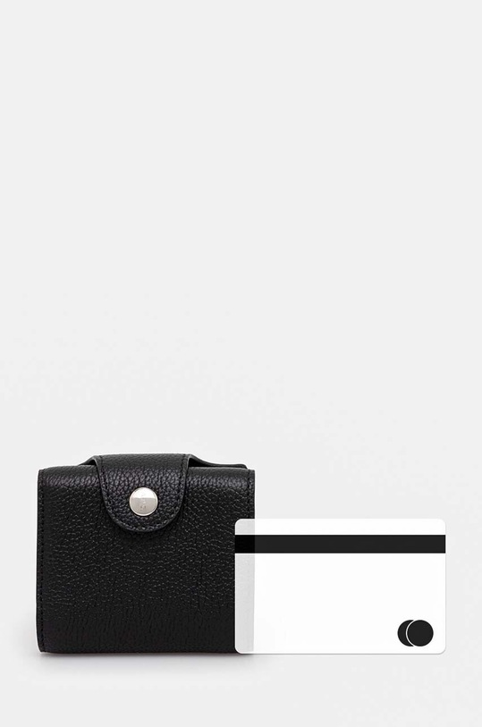 A.P.C. leather wallet Trifold Charles PXBLH.H63593.LZZ black