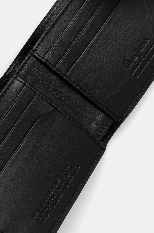Pepe Jeans portfel skórzany WOLF WALLET czarny PM070386