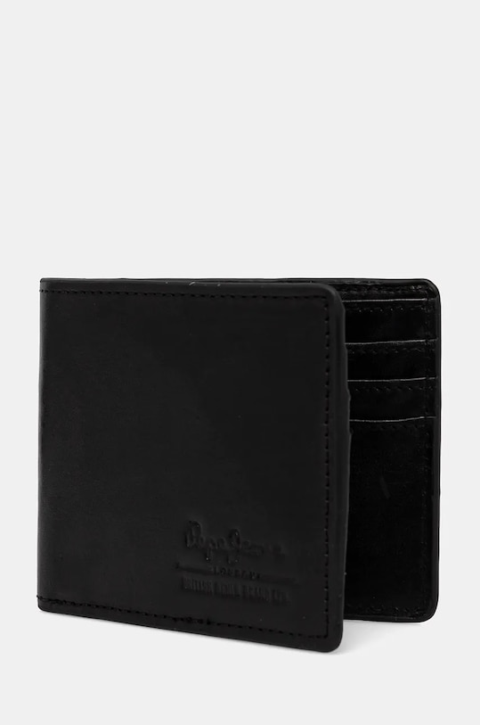 Кожен портфейл Pepe Jeans TATE WALLET PM070387 черен AW24