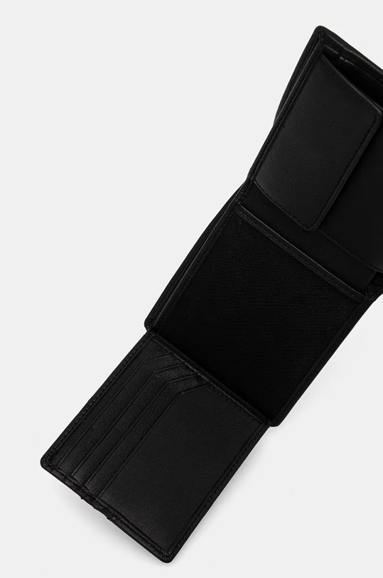 Kožená peněženka HUGO 50529563 černá AW24