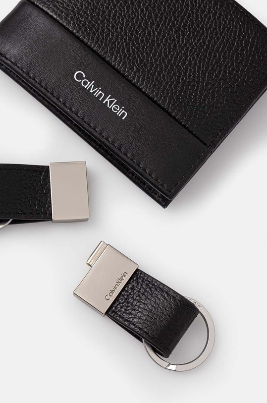 Kožená peněženka Calvin Klein černá K50K512394