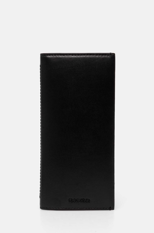 Кожен портфейл Calvin Klein гладка кожа черен K50K512268
