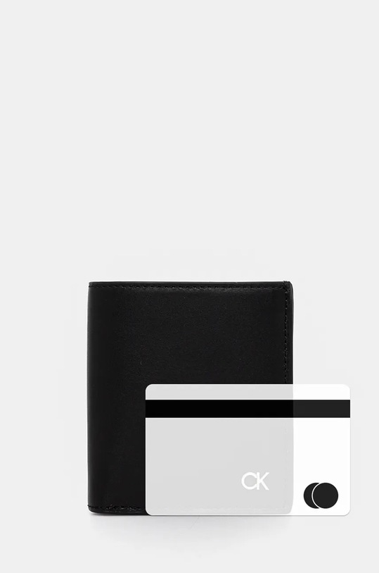 Шкіряний гаманець Calvin Klein K50K512290 чорний