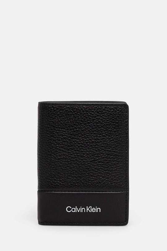 Kožená peněženka Calvin Klein přírodní kůže černá K50K512303