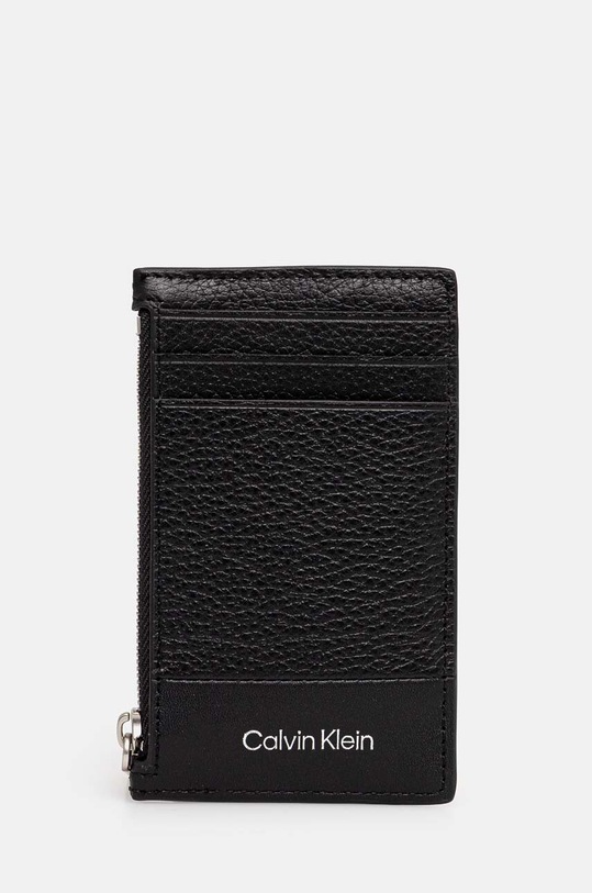 Kožená peněženka Calvin Klein přírodní kůže černá K50K512310