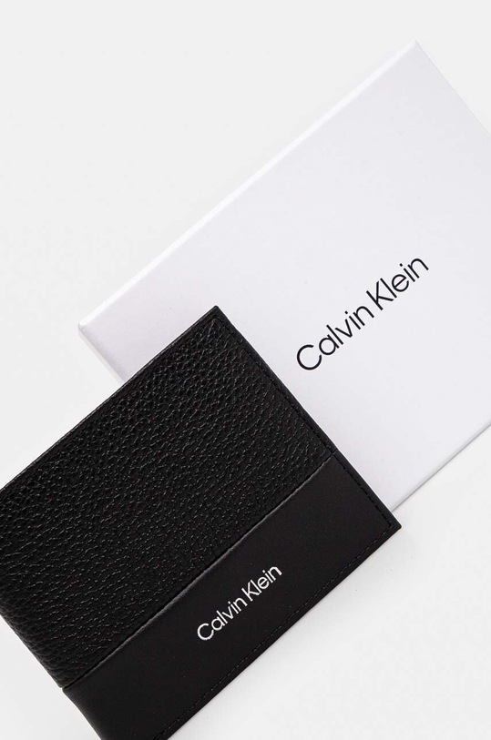 Шкіряний гаманець Calvin Klein чорний K50K512313