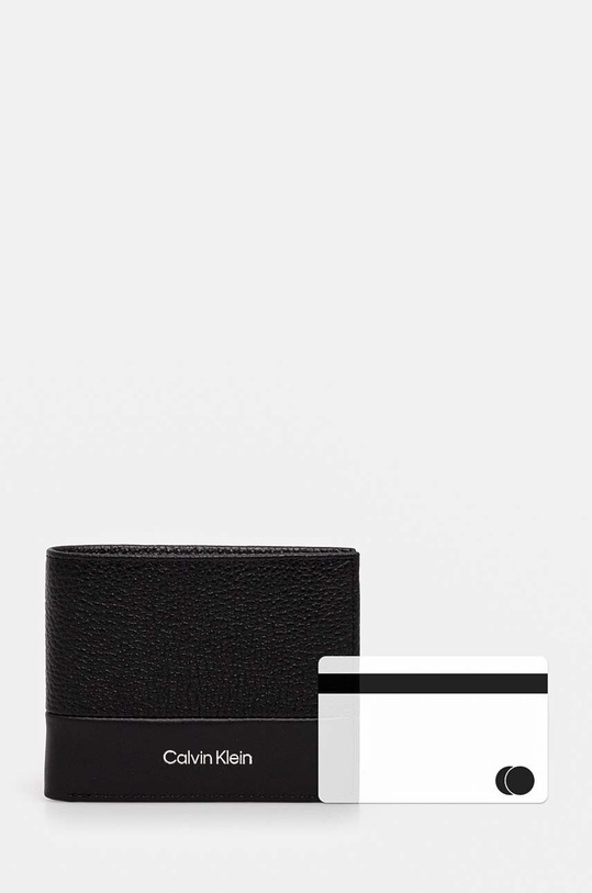 Шкіряний гаманець Calvin Klein K50K512313 чорний