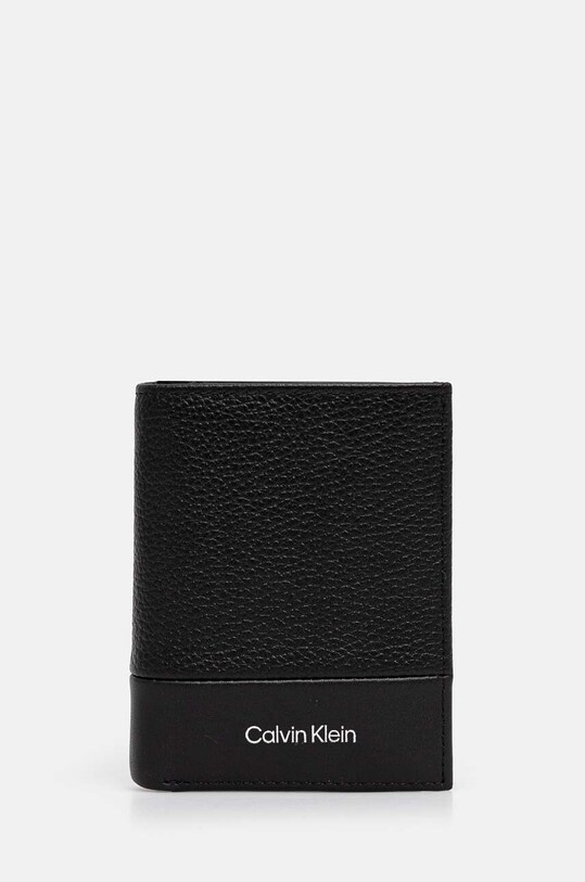 Calvin Klein portafoglio in pelle pelle fiore nero K50K512316