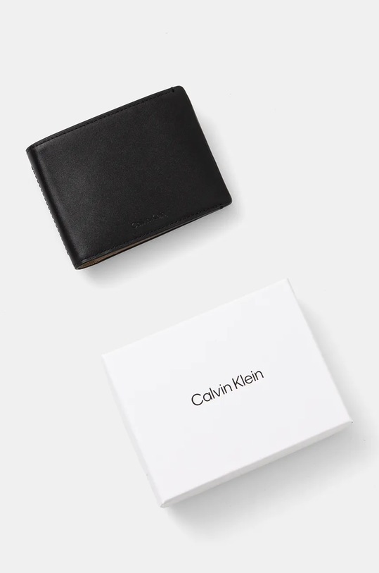 Kožni novčanik Calvin Klein crna K50K512498