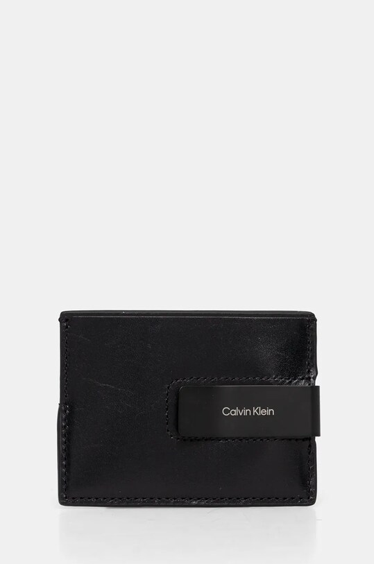 Calvin Klein carcasa din piele husă de card negru K50K512499