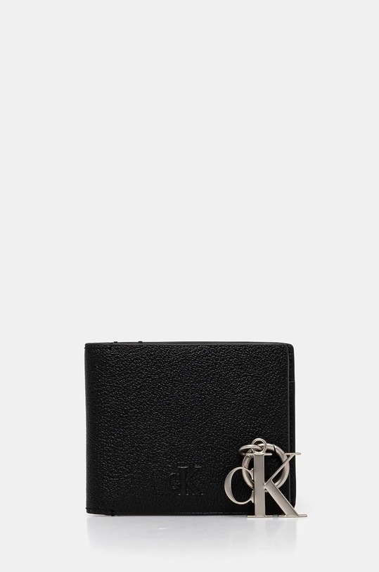 Calvin Klein Jeans portofel de piele + breloc piele negru K50K512101