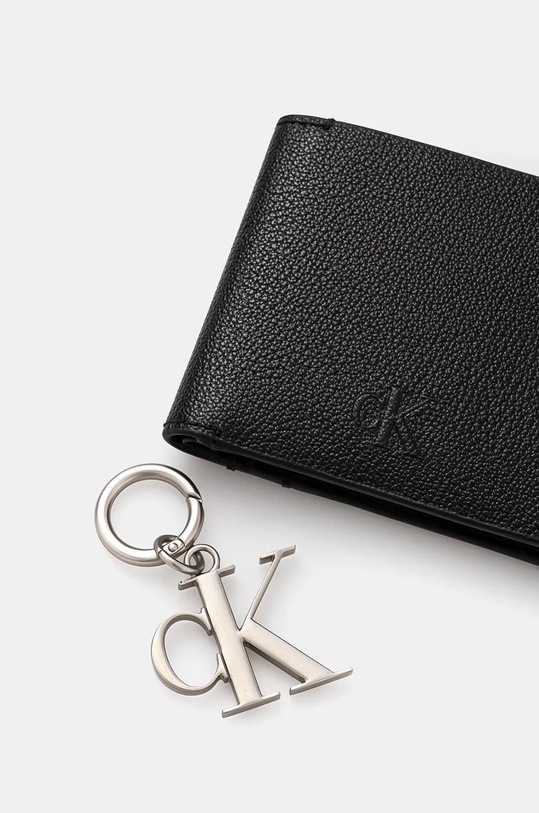 Kožená peněženka + klíčenka Calvin Klein Jeans černá K50K512101