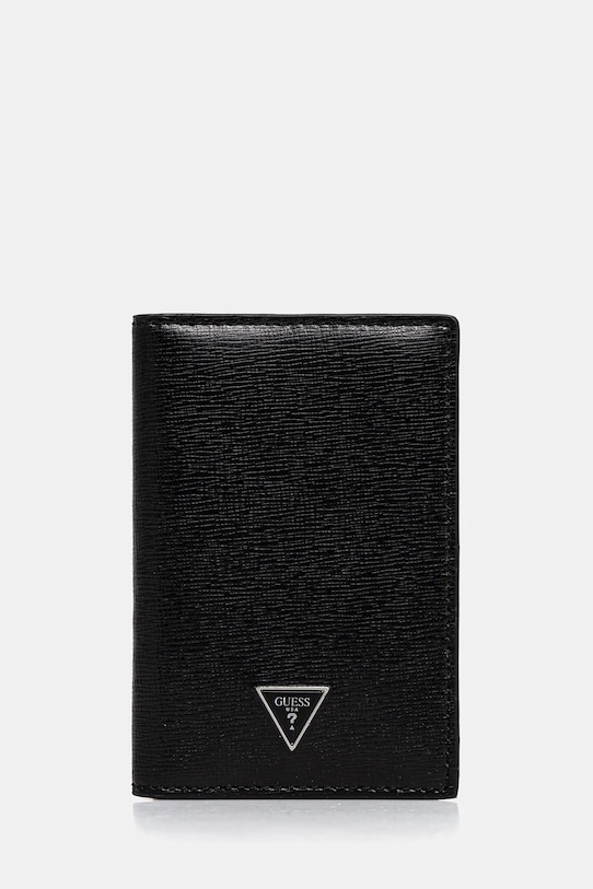 Guess etui na karty skórzane MADRID skóra licowa czarny SMMTSL.LEA56