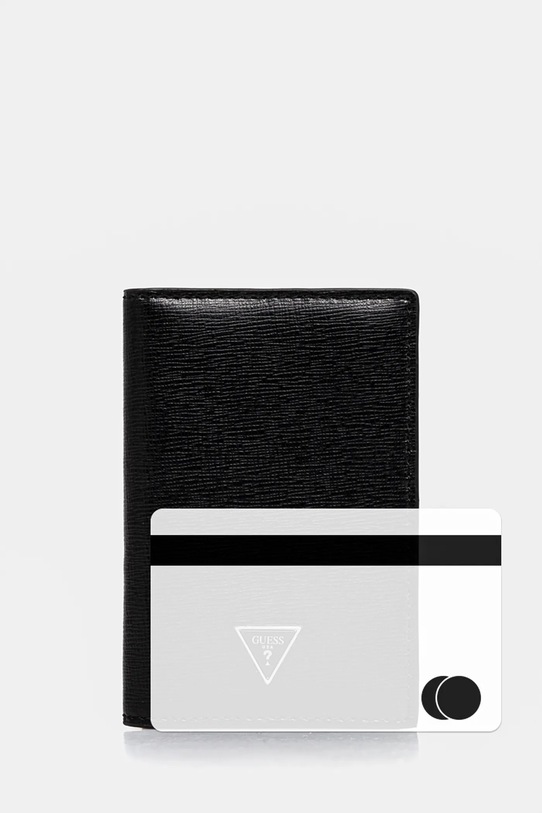 Guess etui na karty skórzane MADRID SMMTSL.LEA56 czarny