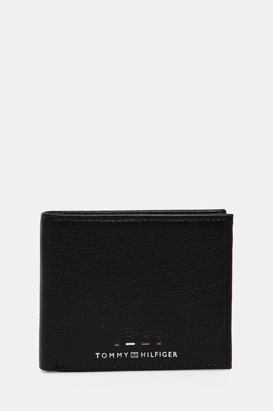 Tommy Hilfiger portfel skórzany + brelok AM0AM12788 czarny AW24