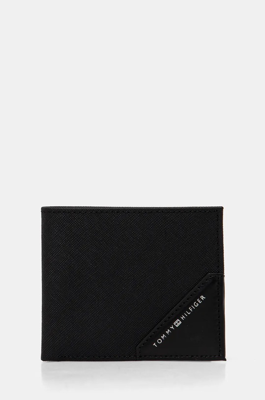 Kožená peněženka Tommy Hilfiger imitace kůže černá AM0AM12791
