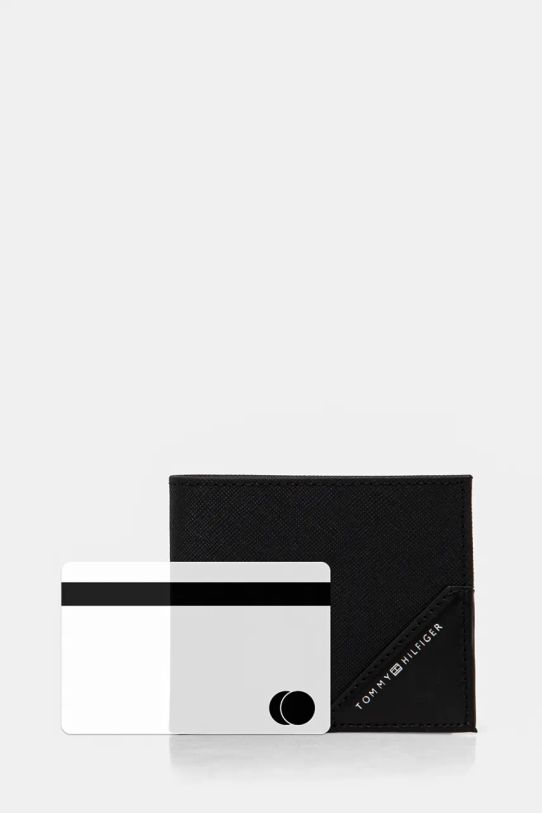 Kožená peněženka Tommy Hilfiger AM0AM12791 černá