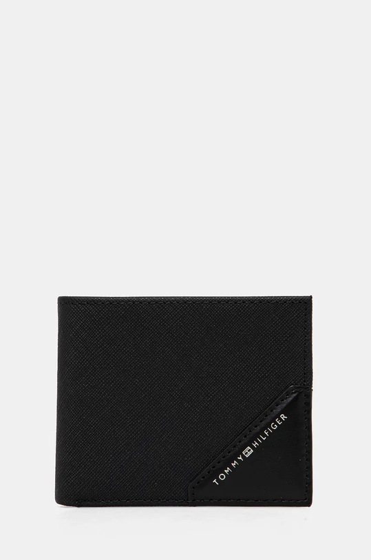 Tommy Hilfiger portfel i etui na karty skórzane AM0AM12794 czarny AW24