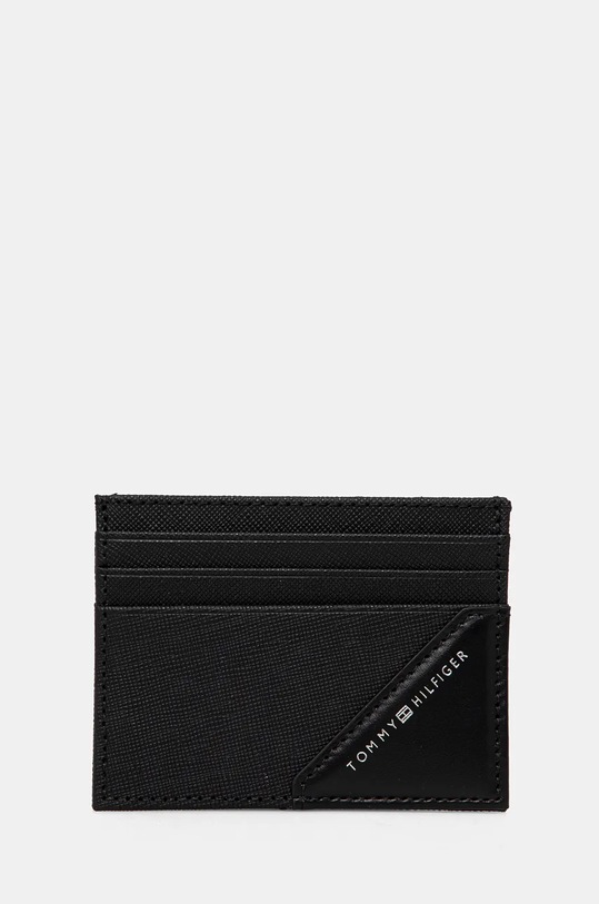 Akcesoria Tommy Hilfiger portfel i etui na karty skórzane AM0AM12794 czarny