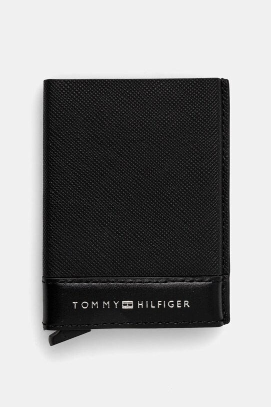Θήκη κάρτας και μπρελόκ Tommy Hilfiger AM0AM13127 μαύρο AW24