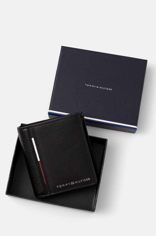 Tommy Hilfiger portfel skórzany czarny AM0AM12761