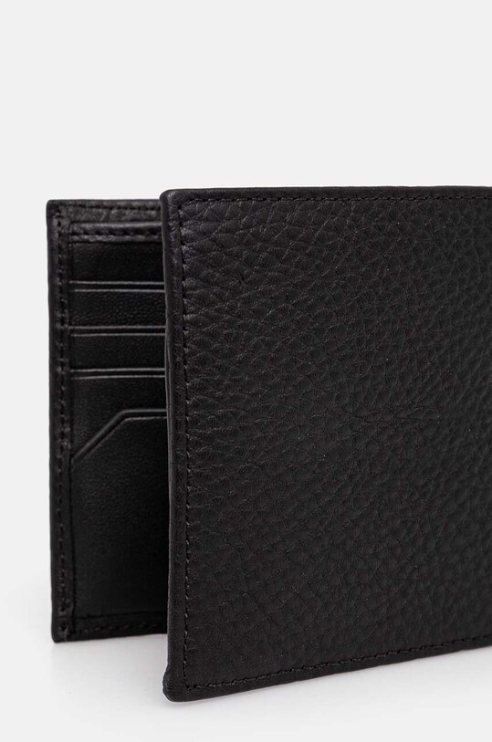 Kožená peňaženka Tommy Hilfiger AM0AM12762 čierna AW24