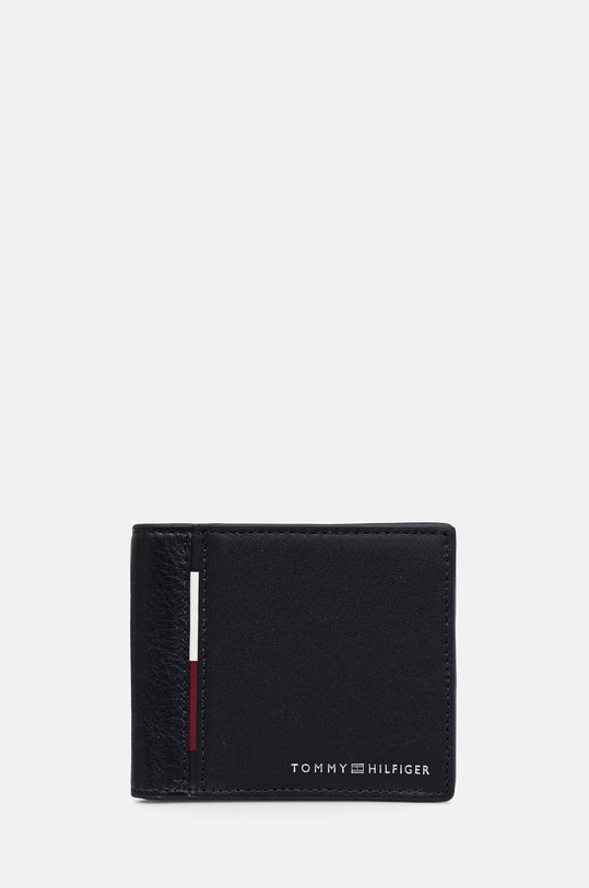 Kožená peněženka Tommy Hilfiger přírodní kůže námořnická modř AM0AM12767