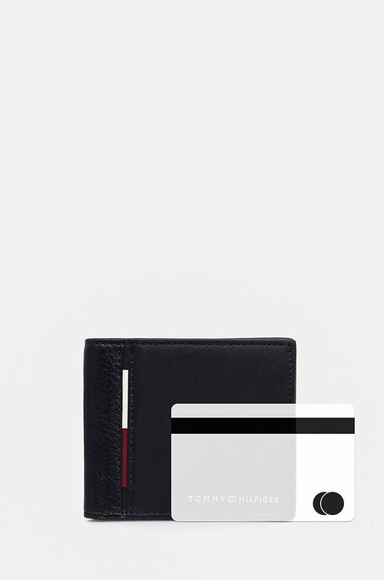 Kožená peněženka Tommy Hilfiger AM0AM12767 námořnická modř