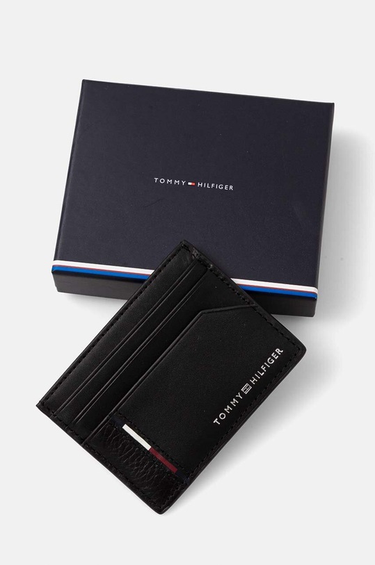 Kožni etui za kartice Tommy Hilfiger crna AM0AM12769