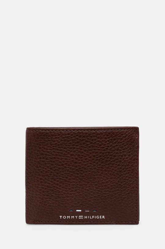Tommy Hilfiger portfel skórzany skóra licowa brązowy AM0AM12771