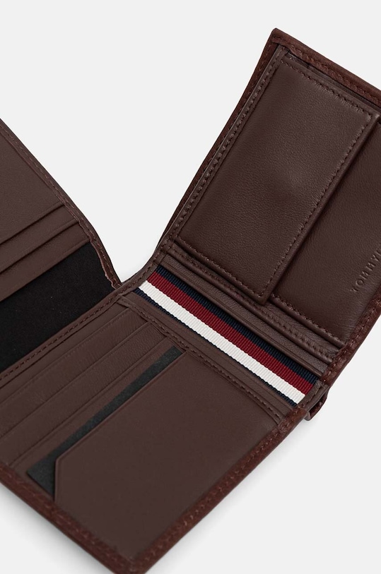 Akcesoria Tommy Hilfiger portfel skórzany AM0AM12771 brązowy