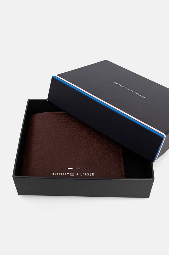 Tommy Hilfiger portfel skórzany brązowy AM0AM12771