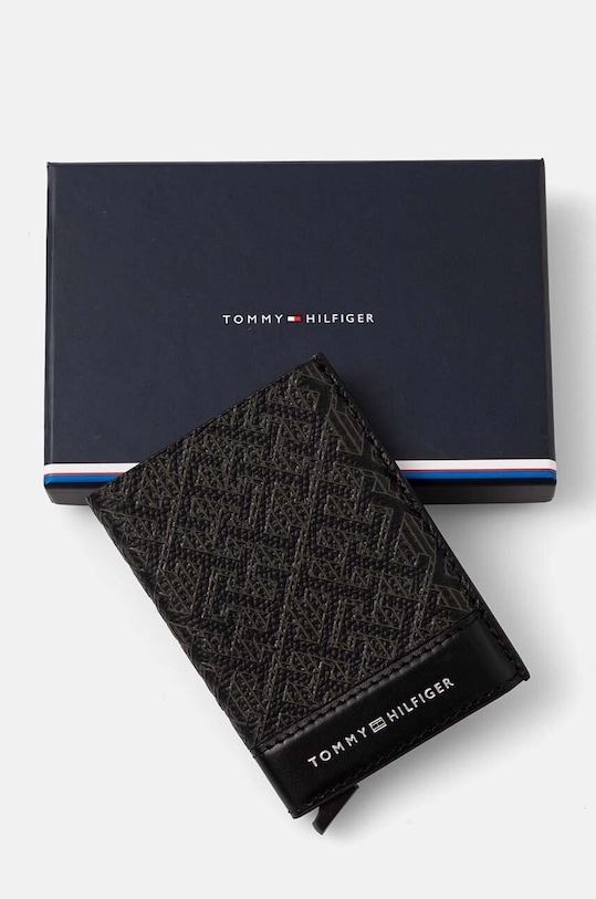 Tommy Hilfiger etui na karty skórzane czarny AM0AM12783