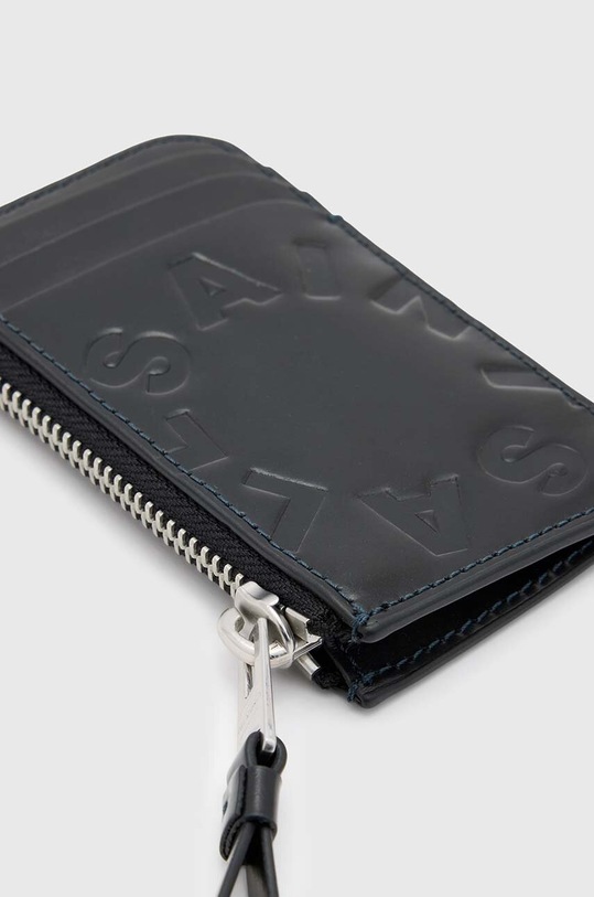 Шкіряний гаманець AllSaints ISAMU чорний M168XB