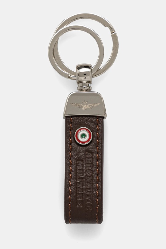 Кожен портфейл и ключодържател Aeronautica Militare CN AM193 кафяв