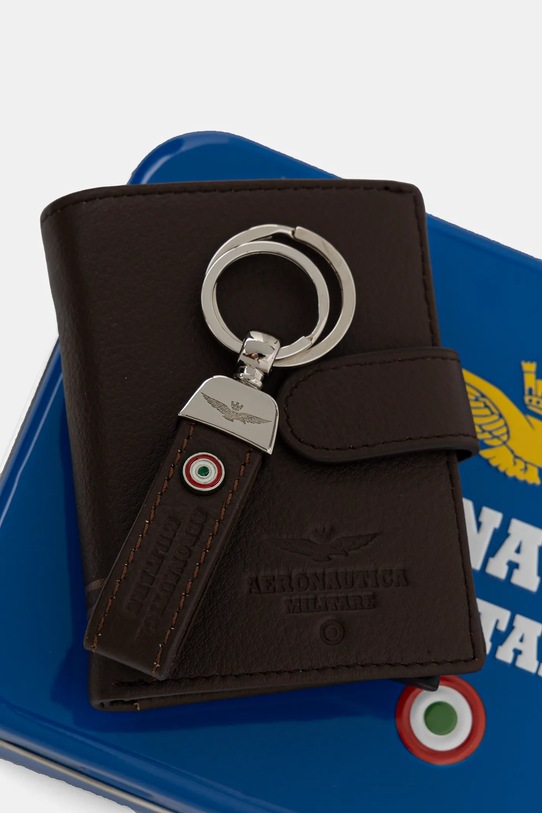 Кожен портфейл и ключодържател Aeronautica Militare CN AM193