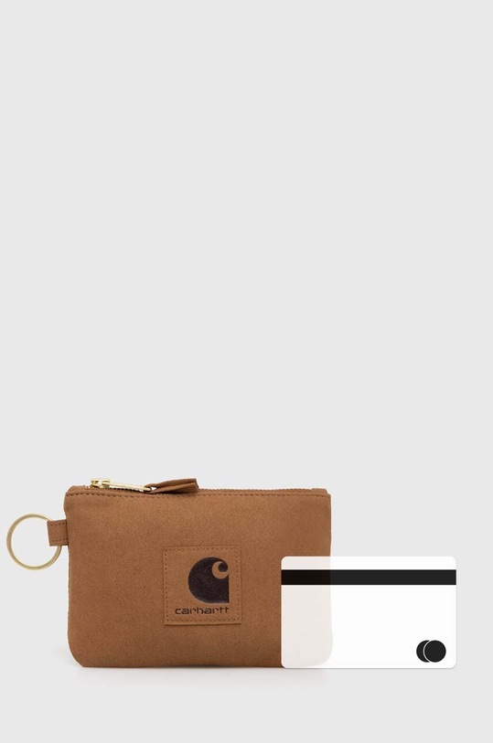 Carhartt WIP wallet Suede Zip Wallet I033644.HZXX brown
