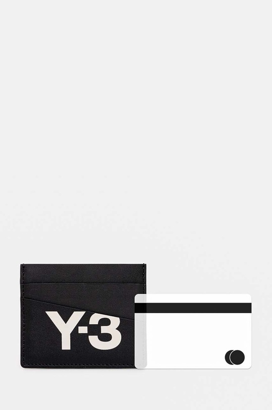 Y-3 etui na karty skórzane czarny IY4067