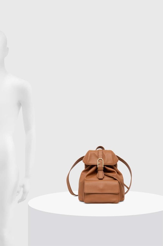 Kožený ruksak Furla WB01084.BX2045.RY000 béžová