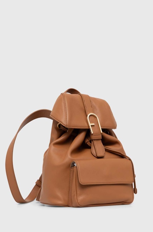 Kožený ruksak Furla WB01084.BX2045.RY000 béžová AW24