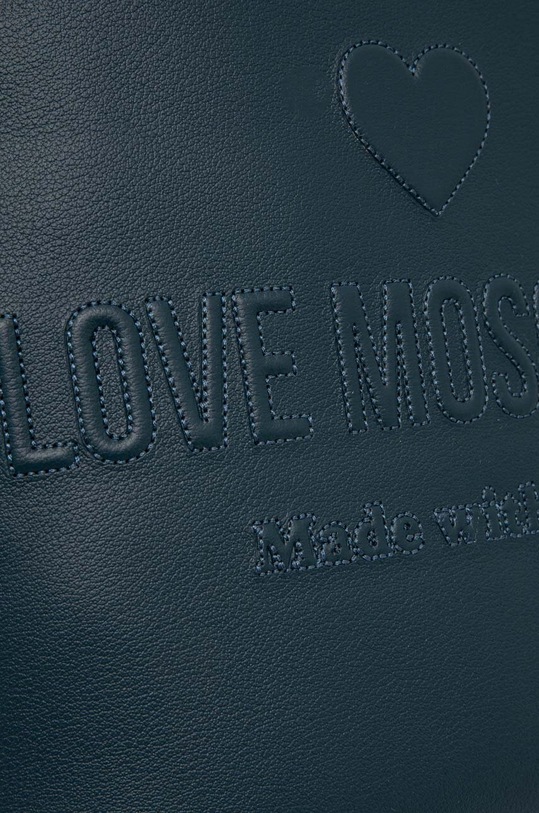 Love Moschino plecak skórzany turkusowy JC4116PP1L