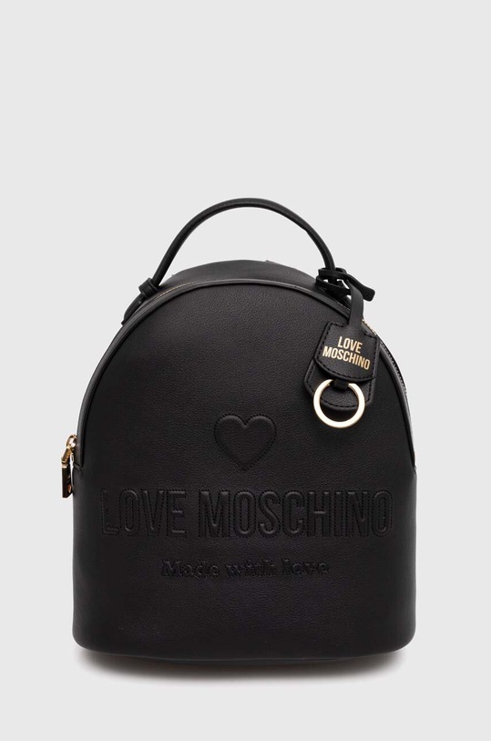 Шкіряний рюкзак Love Moschino лицьова шкіра чорний JC4116PP1L