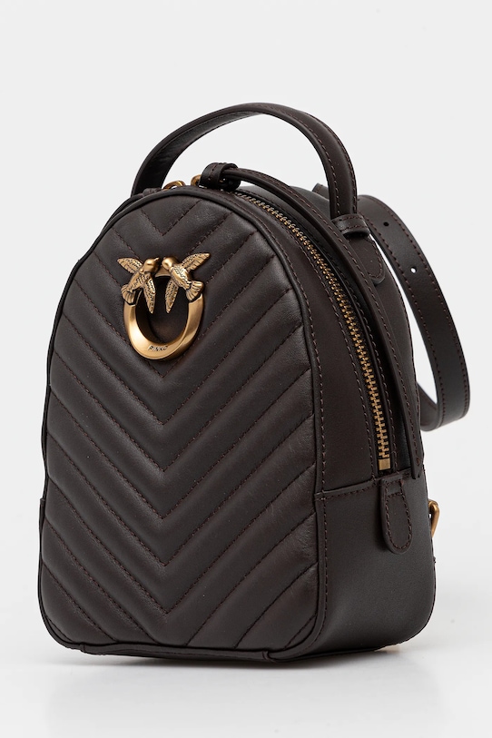 Kožni ruksak Pinko 103614.A1J2 smeđa AA00