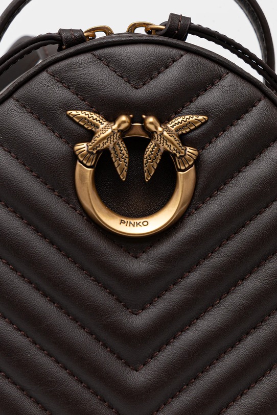 Kožni ruksak Pinko 103614.A1J2 smeđa