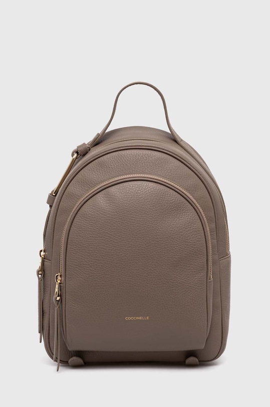 Шкіряний рюкзак Coccinelle MALORY лицьова шкіра бежевий E1.R1K.14.02.01