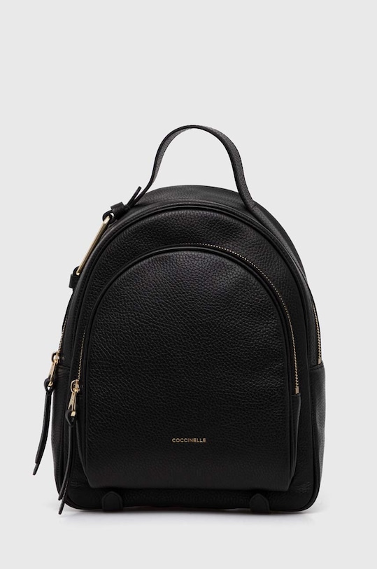 Δερμάτινο σακίδιο Coccinelle COCCINELLEMALORY λείο δέρμα μαύρο E1.R1K.14.02.01