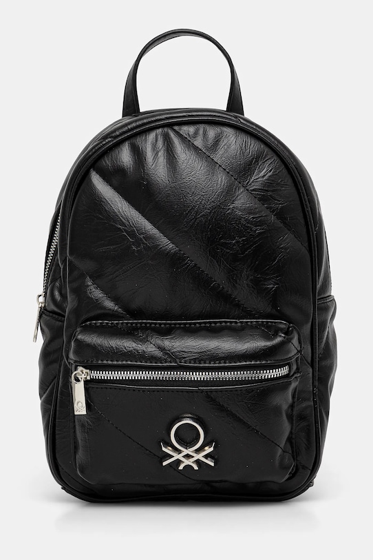 Batoh United Colors of Benetton nášivka černá 62IZDY06H